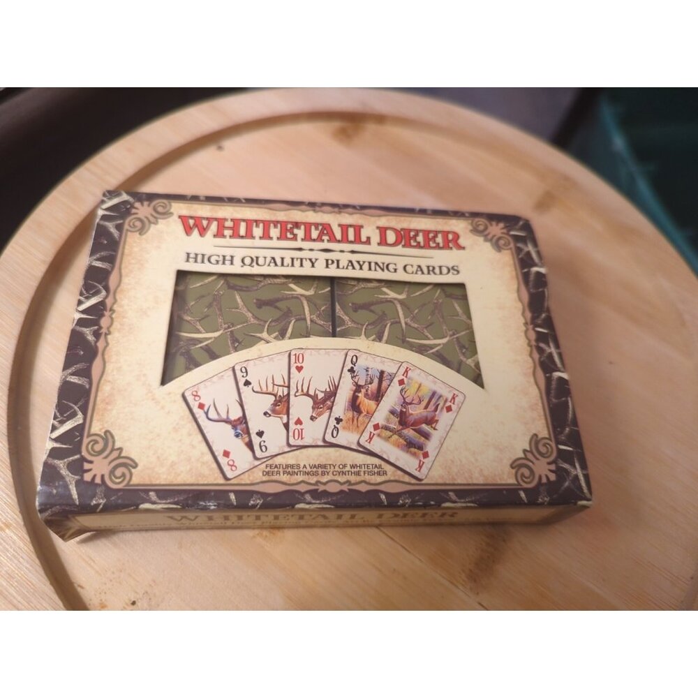 WHITETAIL DEER REALTREE CAMO PLAYING CARDS 2 DECKS New